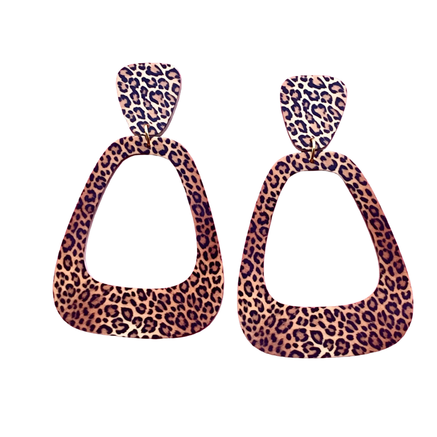 Pair of leopard print earrings