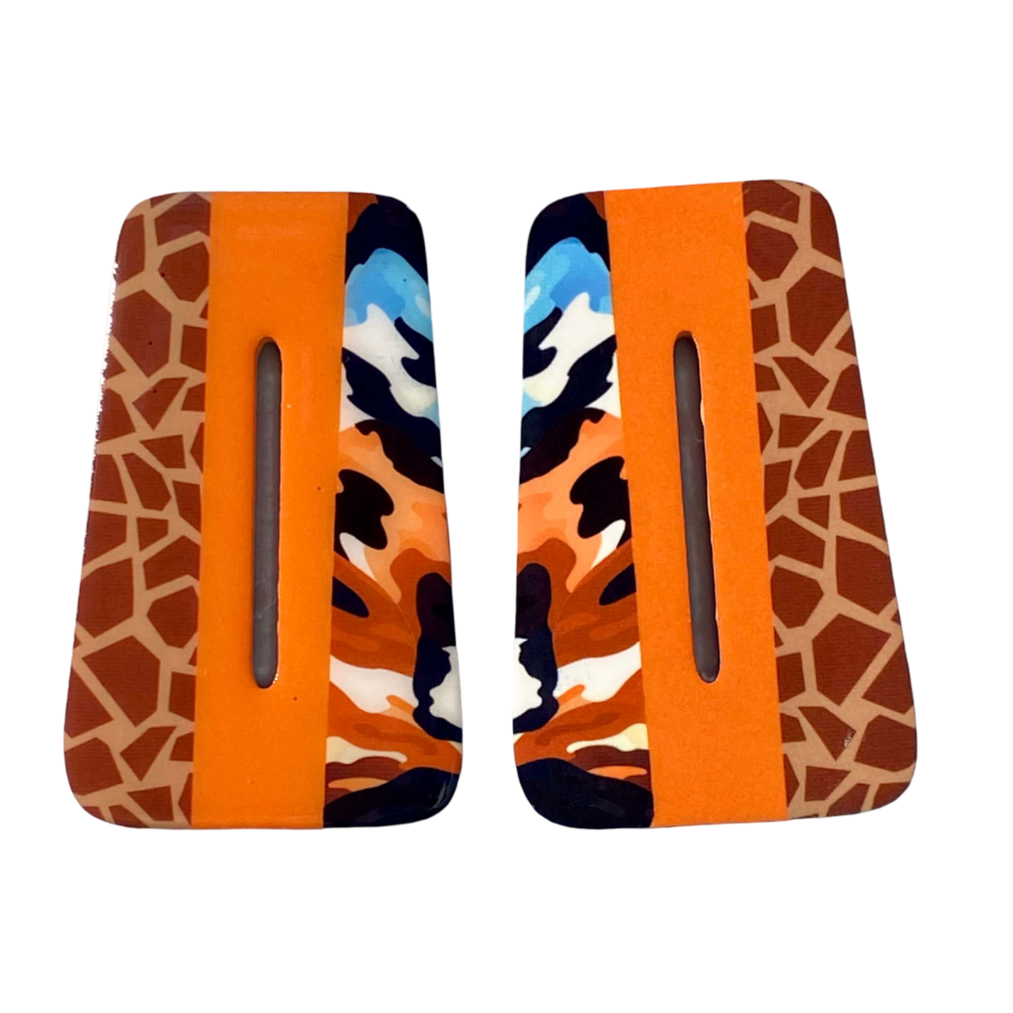 Jinx acrylic earrings in mixed prints animal.