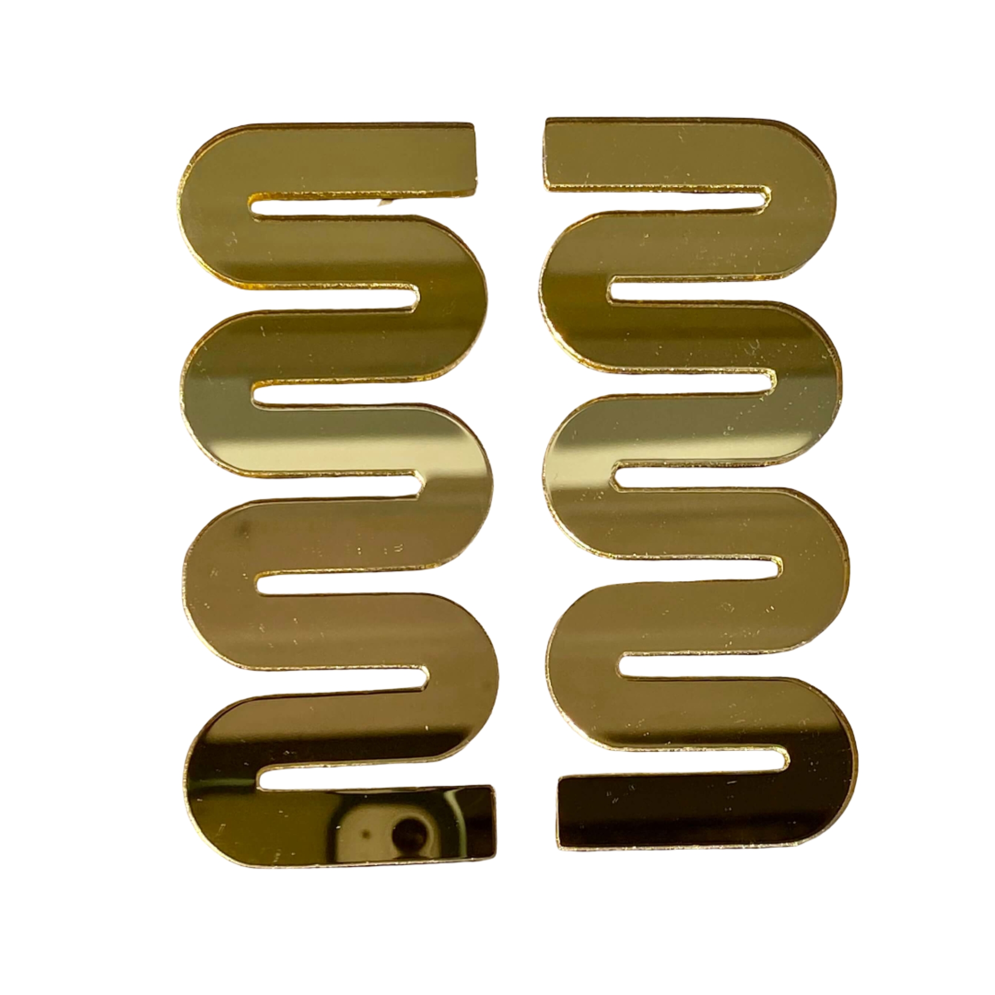 Pair of gold spiral earrings.