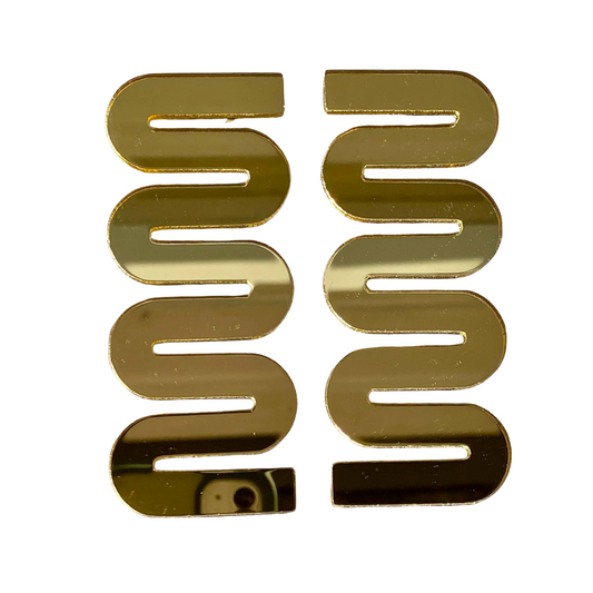 Pair of gold spiral earrings.