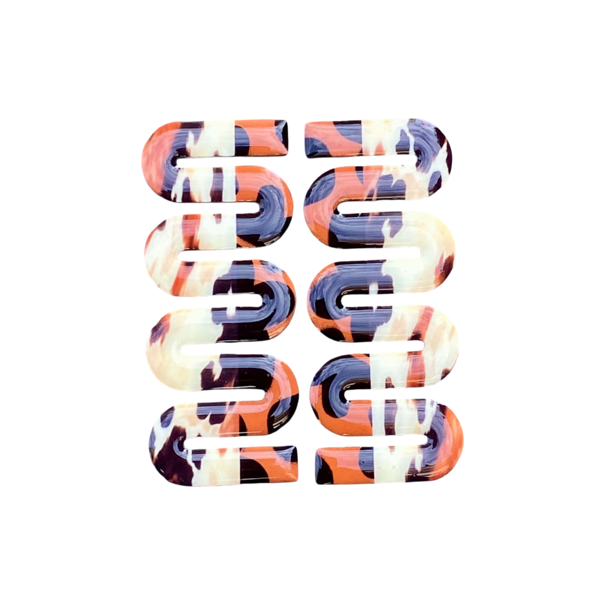  multicolored earrings.